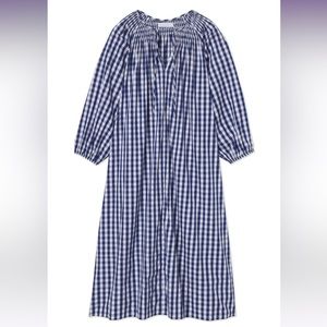 Lake Hammock Midi Dress in Navy Gingham